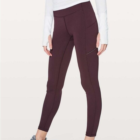 Lululemon Speed Up Tight Full-On Luxtreme 28", Black Cherry - Picture 1 of 4